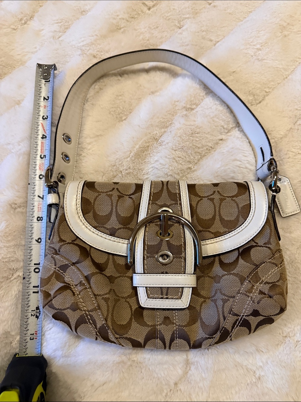 Coach Soho Signature Jacquard Flap Buckled Brown Shoulder Bag 2006 - Picture 12 of 12